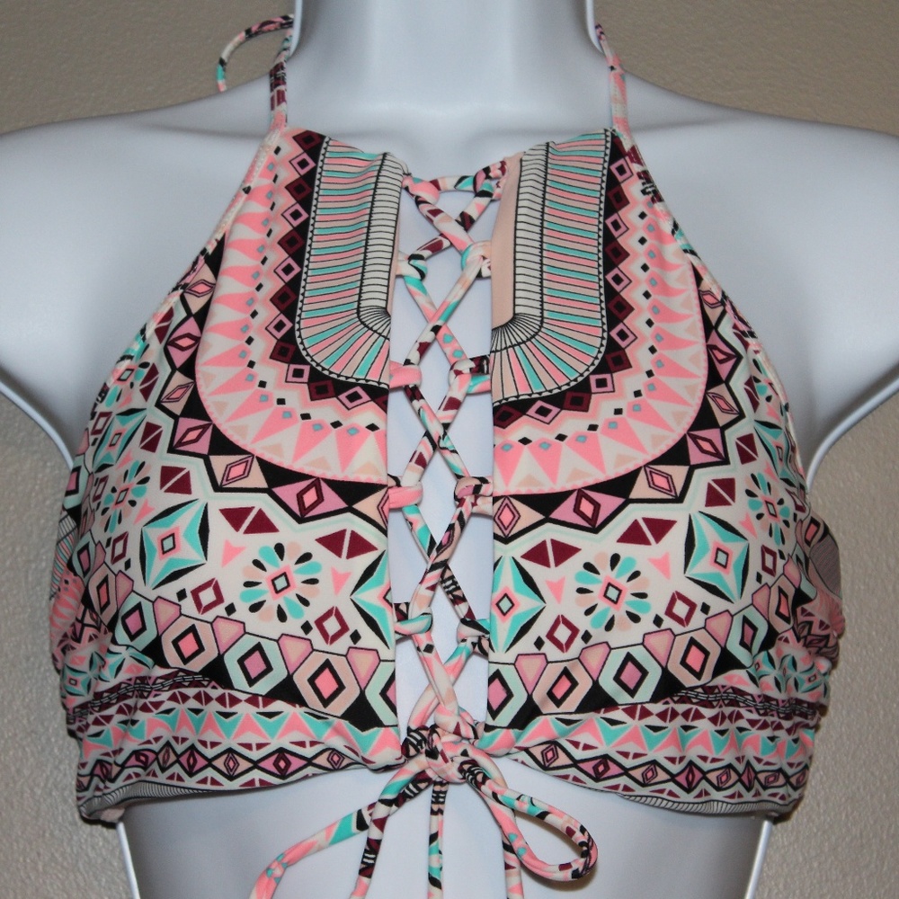 Front Lace-Up Bikini Top